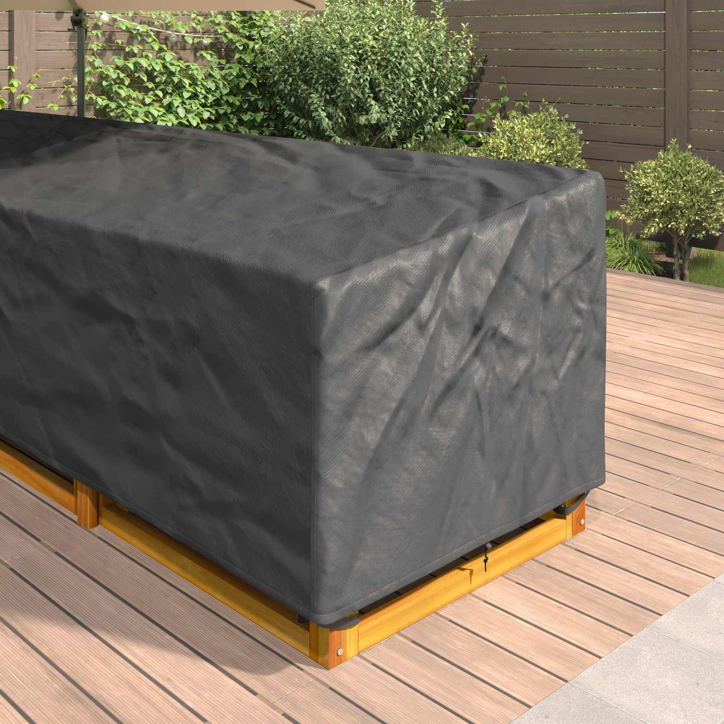 Furniture Cover Black 355 x 275 x 80 cm 600D Oxford Fbric
