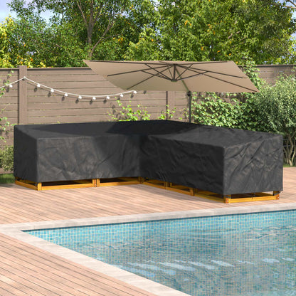 Furniture Cover Black 355 x 275 x 80 cm 600D Oxford Fbric