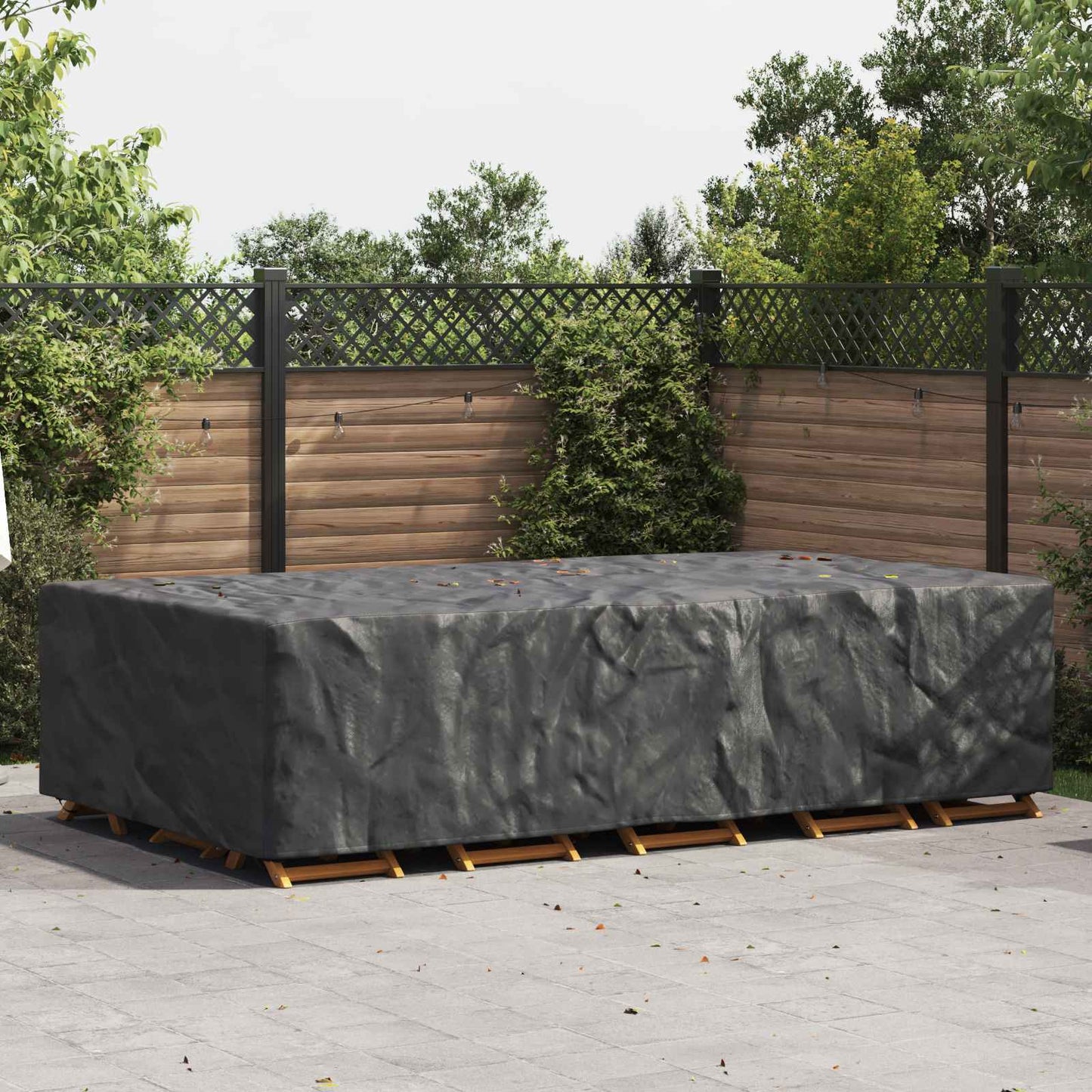 Furniture Cover Plain Black 305 x 190 x 85 cm 600D
