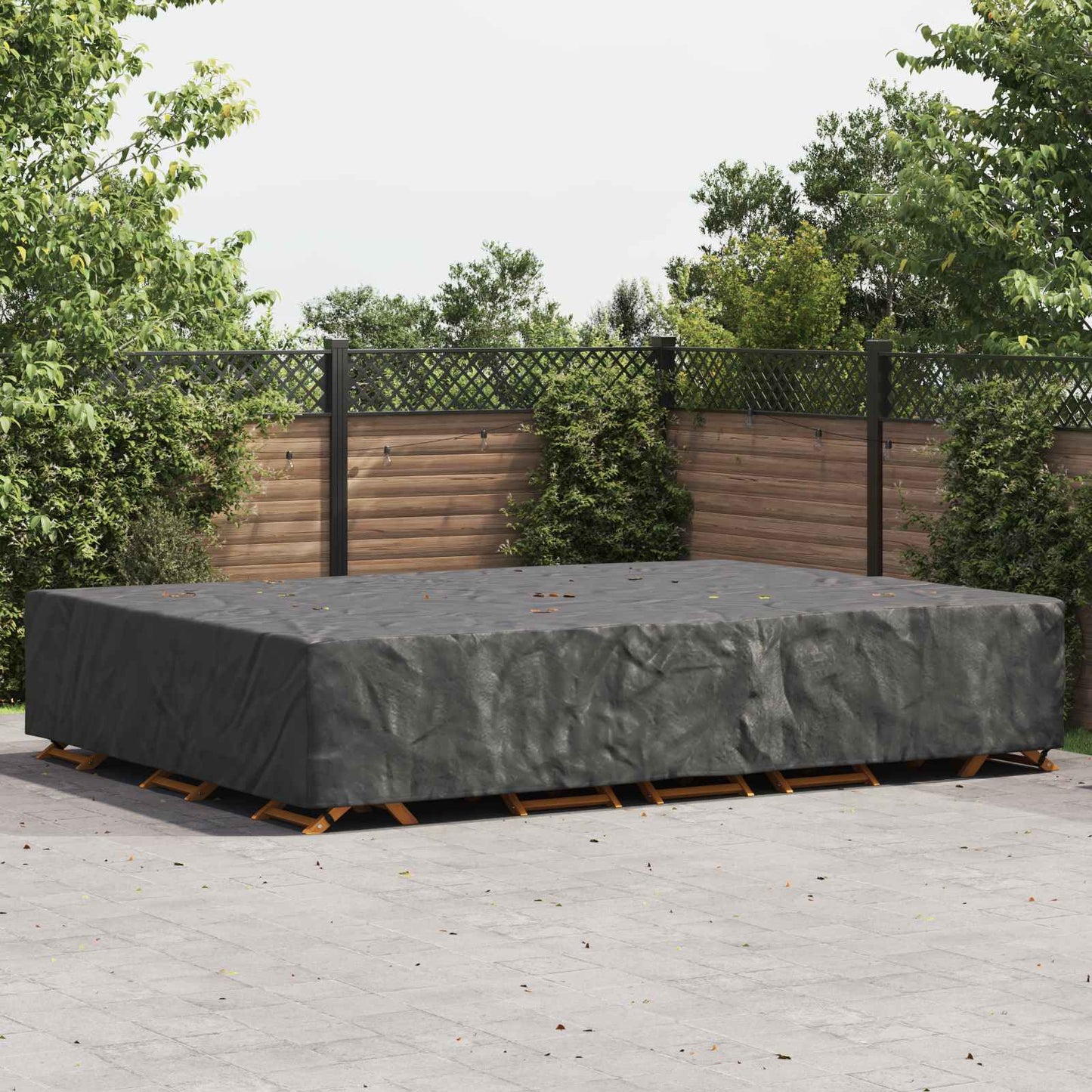 Furniture Cover Plain Black 350 x 260 x 90 cm 420D