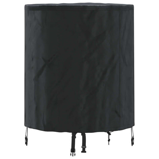 Table Cover 62 x 62 x 70 cm Fabric Round Waterproof Black