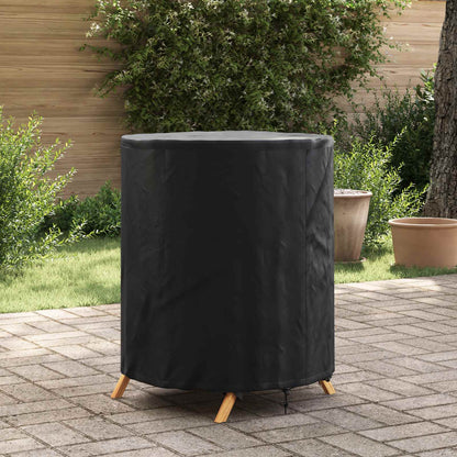 Table Cover 62 x 62 x 70 cm Fabric Round Waterproof Black