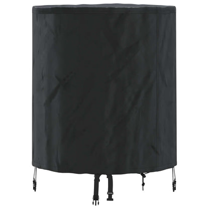 Table Cover 62 x 62 x 70 cm Fabric Round Waterproof Black