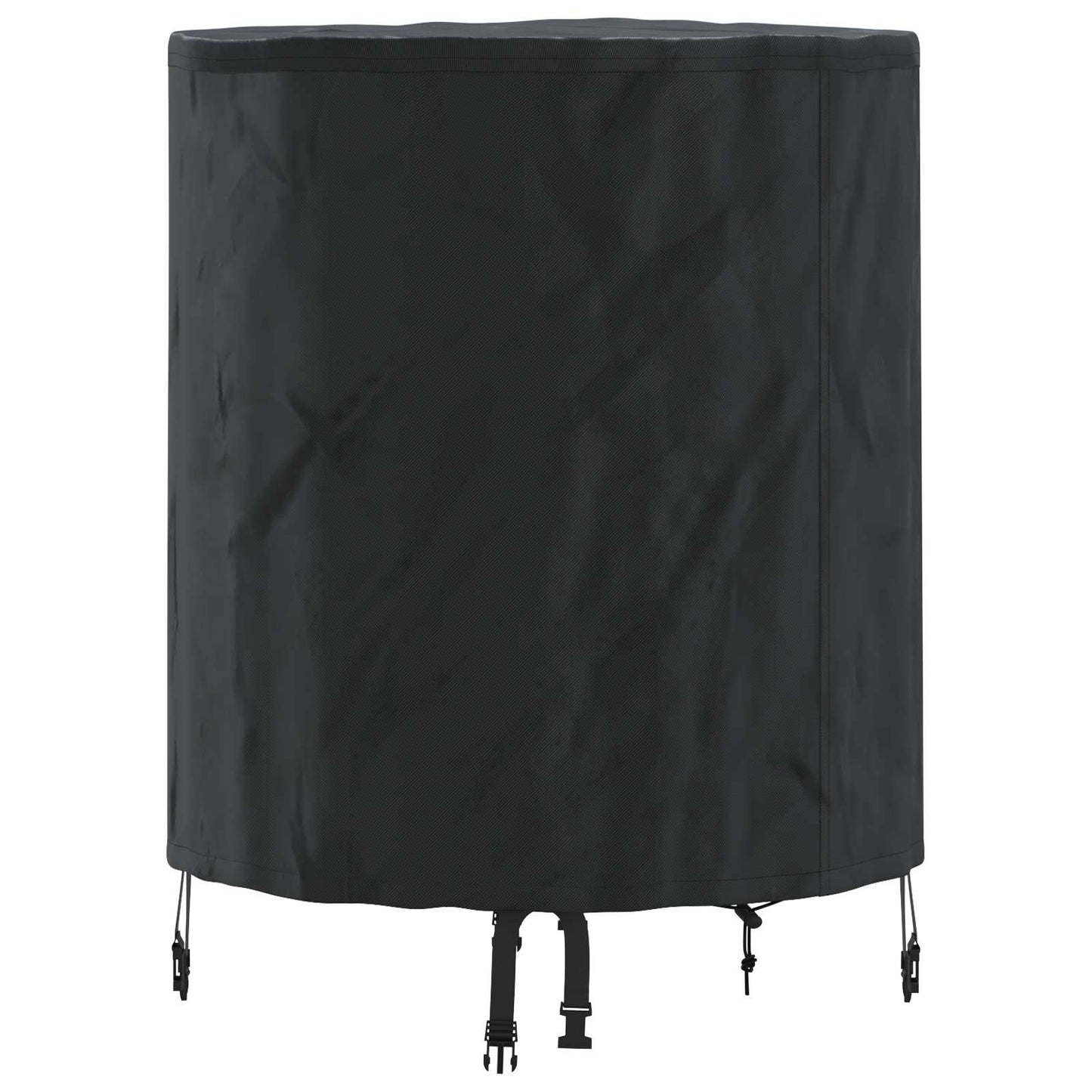 Table Cover 62 x 62 x 70 cm Fabric Round Waterproof Black