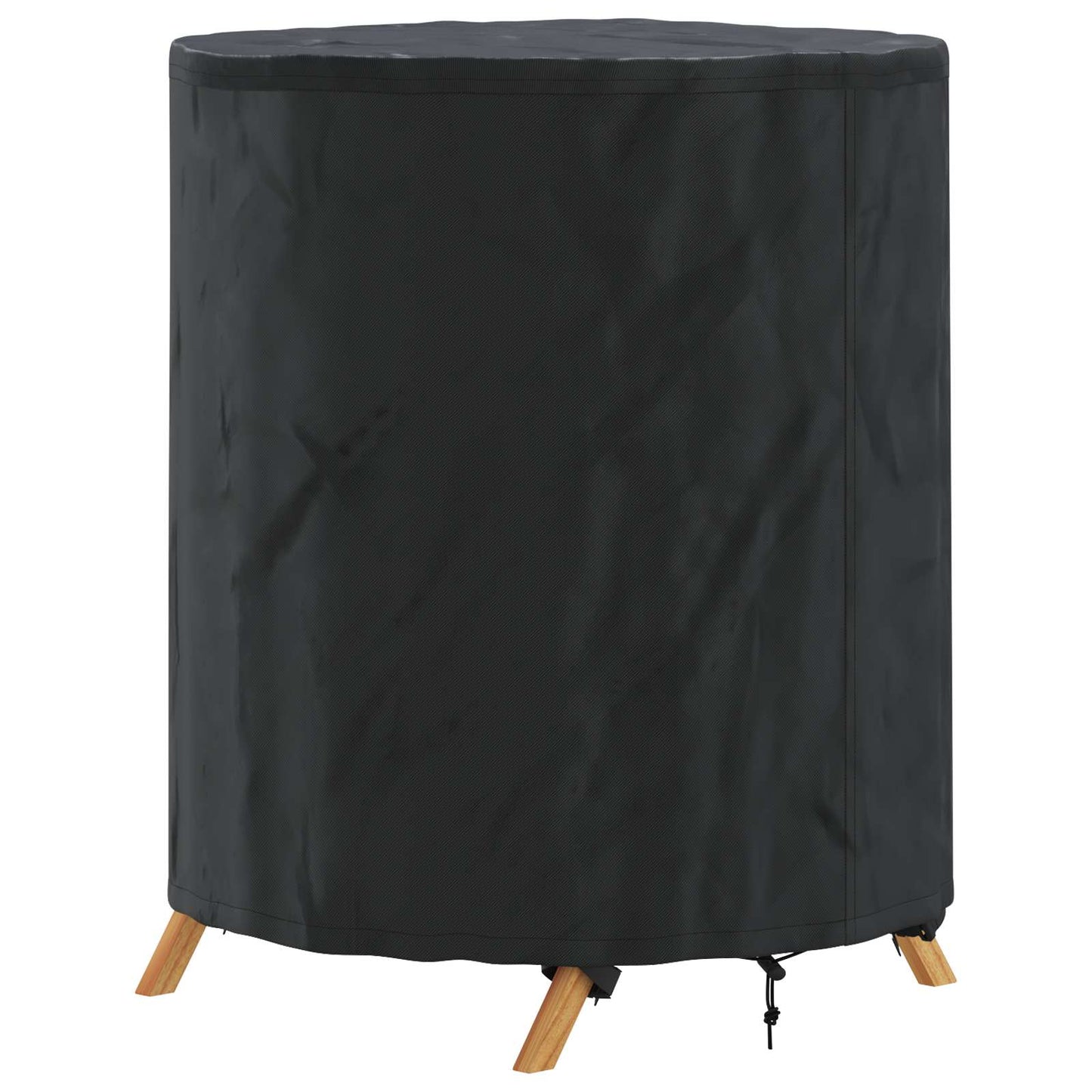 Table Cover 62 x 62 x 70 cm Fabric Round Waterproof Black