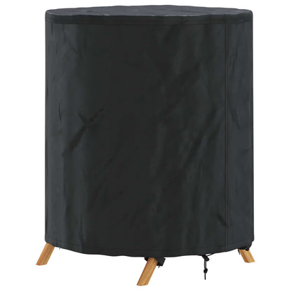 Table Cover 62 x 62 x 70 cm Fabric Round Waterproof Black