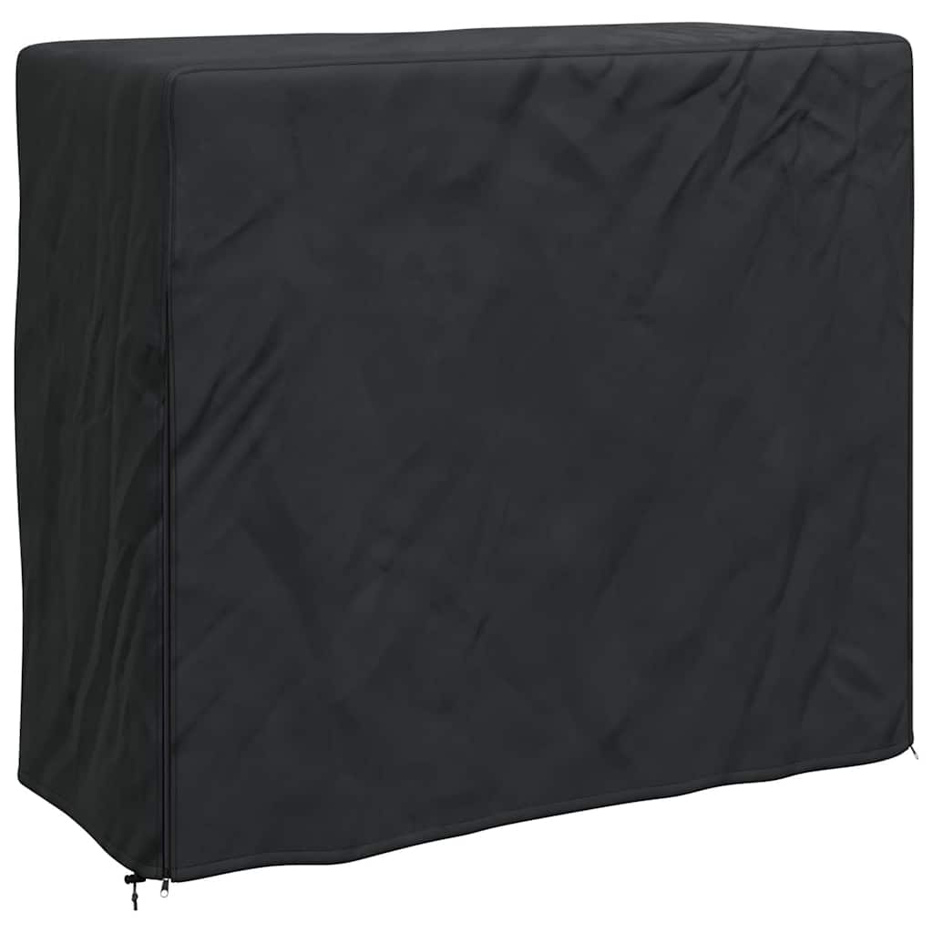 Firewood Rack Cover Black 61 x 122 x 106 cm 210D Oxford Fabric