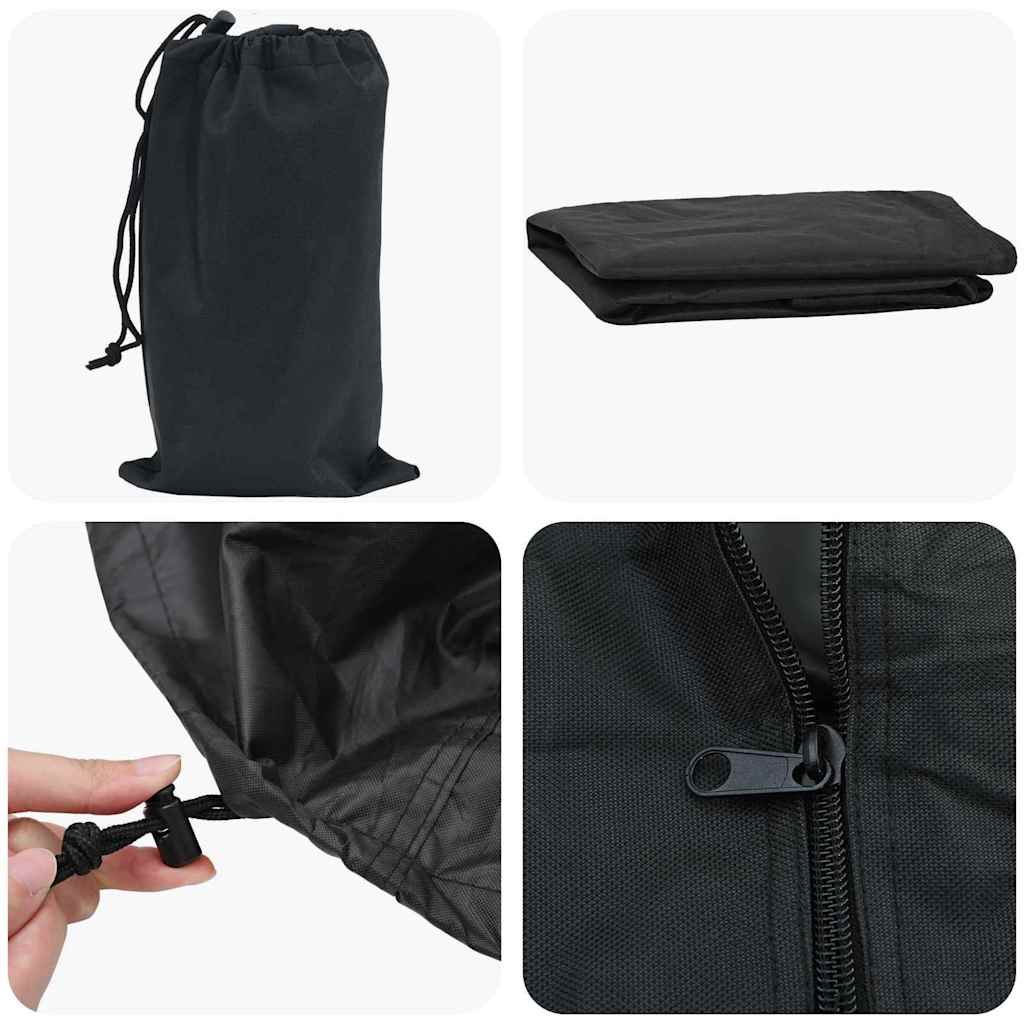 Firewood Rack Cover Black 61 x 122 x 106 cm 600D Oxford Fabric