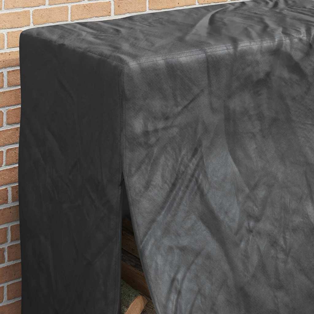 Firewood Rack Cover Black 61 x 122 x 106 cm 600D Oxford Fabric