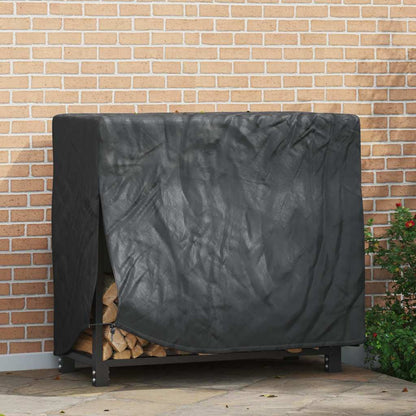 Firewood Rack Cover Black 61 x 122 x 106 cm 600D Oxford Fabric