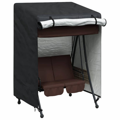 Outdoor Swing Cover Black 120 x 90 x 155 cm 210D Oxford Fbric