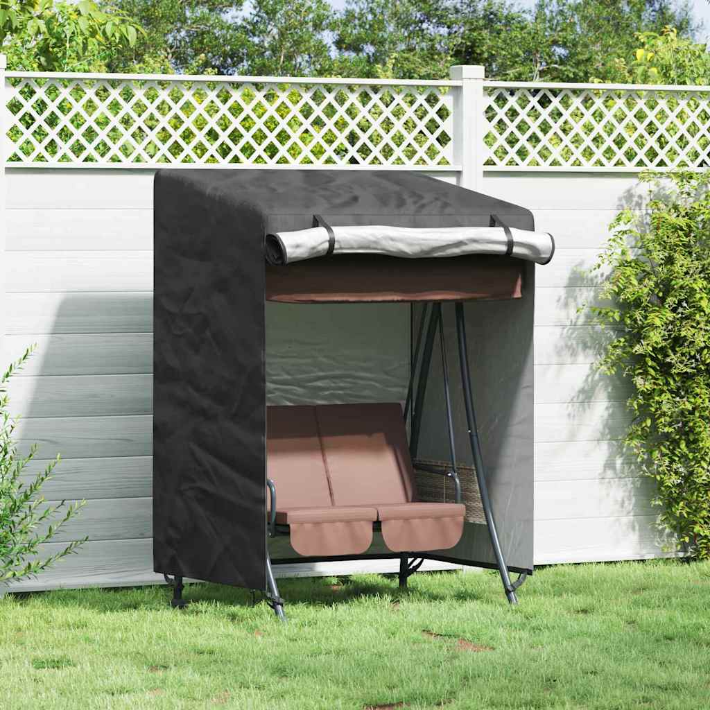Outdoor Swing Cover Black 120 x 90 x 155 cm 600D Oxford Fbric