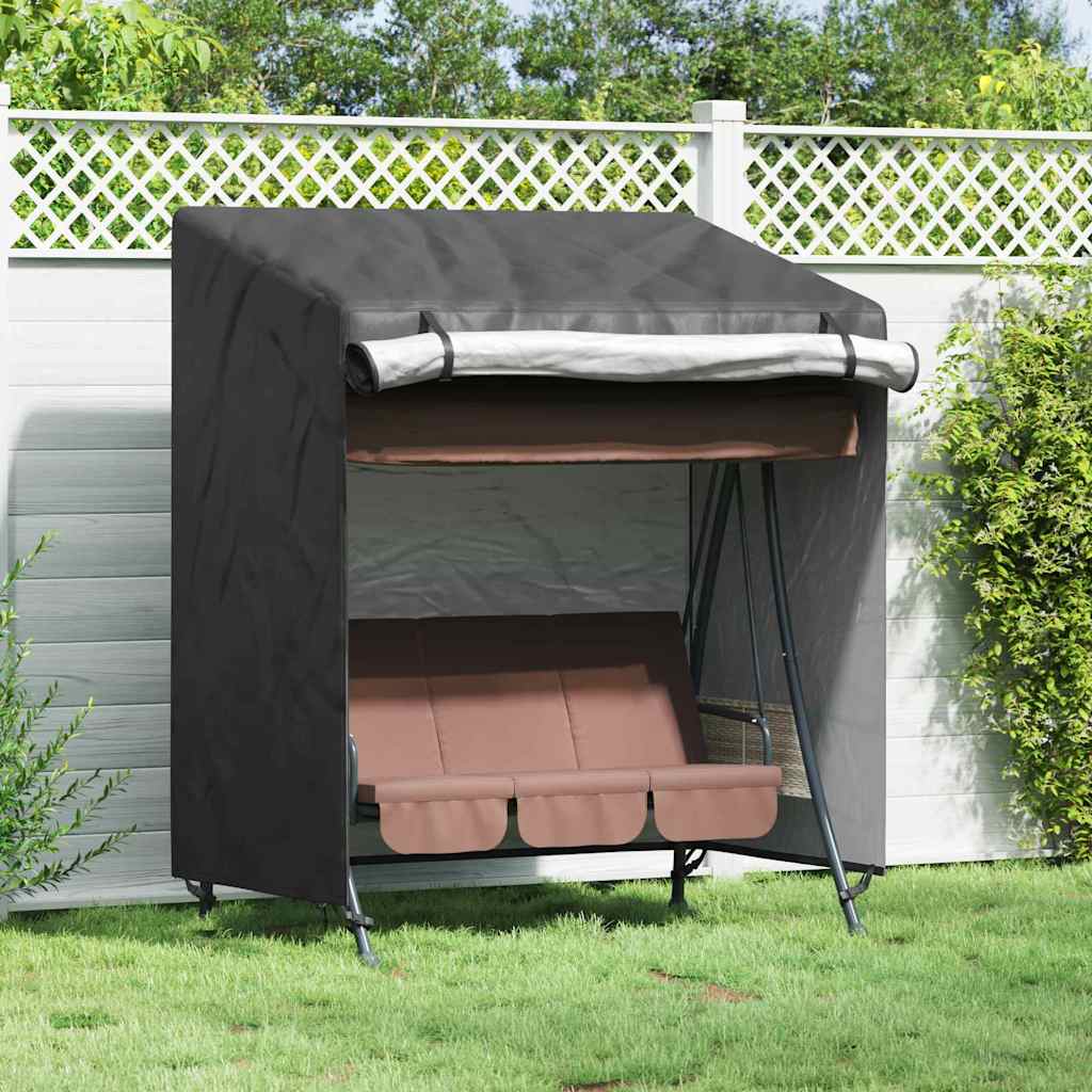 Outdoor Swing Cover Black 135 x 100 x 165 cm 420D Oxford Fbric