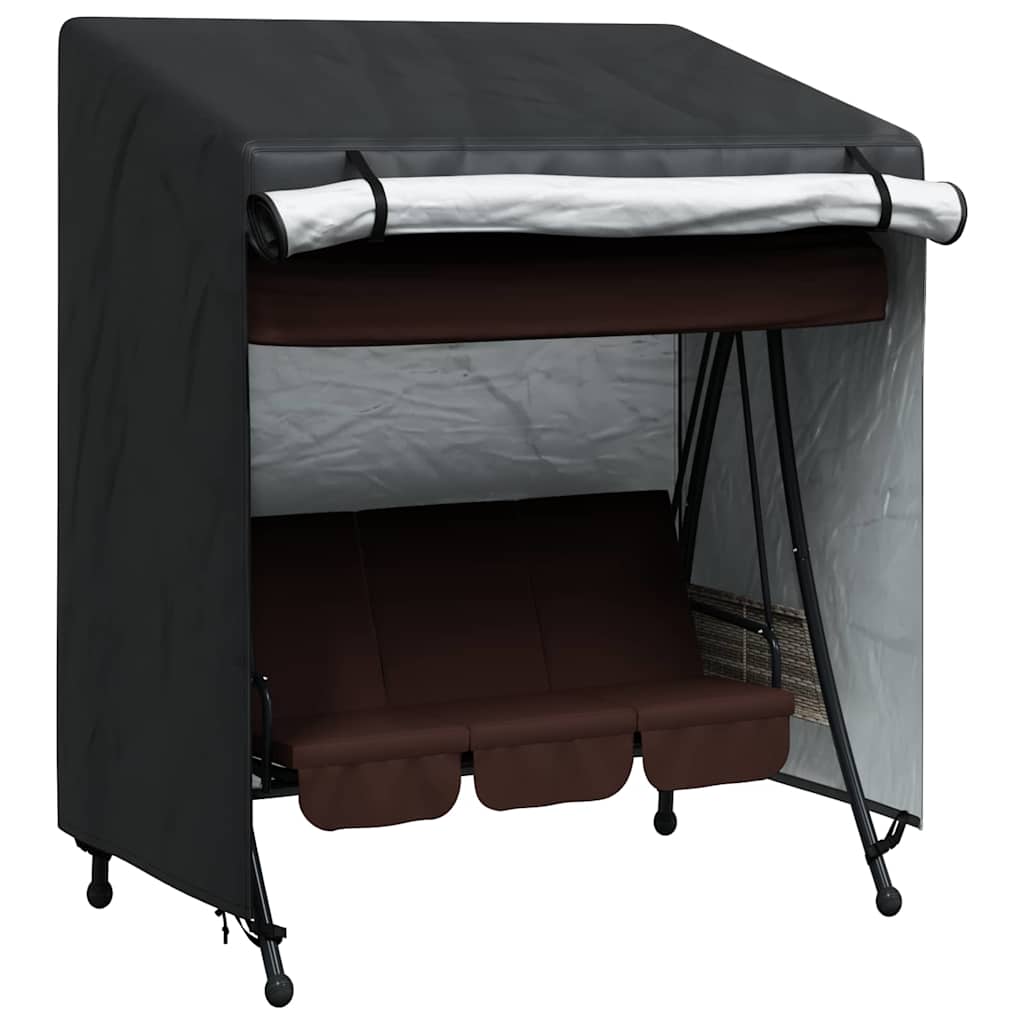 Outdoor Swing Cover Black 155 x 95 x 165 cm 210D Oxford Fbric