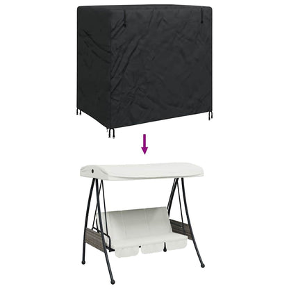 Outdoor Swing Cover Black 175 x 125 x 180 cm 420D Oxford fabric