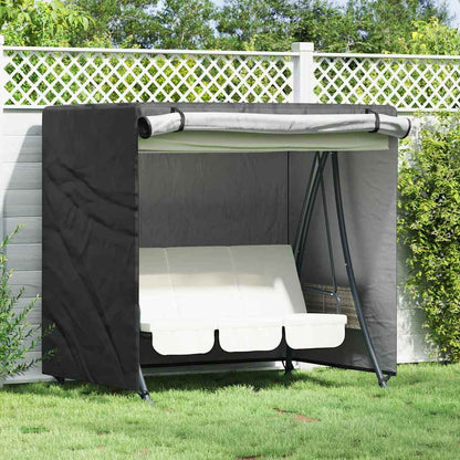 Outdoor Swing Cover Black 175 x 125 x 180 cm 600D Oxford Fabric