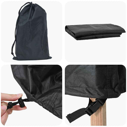 Outdoor Swing Cover Black 220 x 150 x 150 cm 210D Oxford Fbric