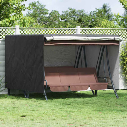 Outdoor Swing Cover Black 250 x 250 x 160 cm 420D Oxford Fbric