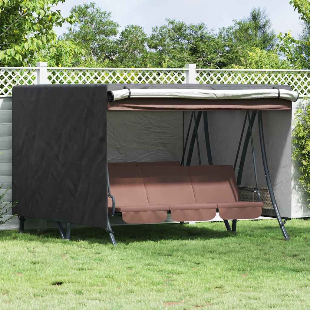 Outdoor Swing Cover Black 250 x 250 x 160 cm 600D Oxford Fbric