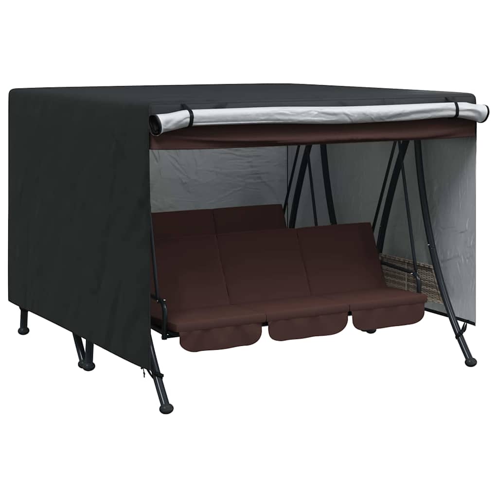 Outdoor Swing Cover Black 250 x 250 x 160 cm 600D Oxford Fbric