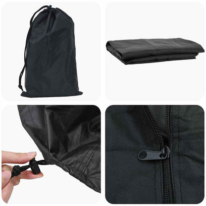 Pingpong Table Cover Plain Black 165 x 70 x 185 cm Fabric