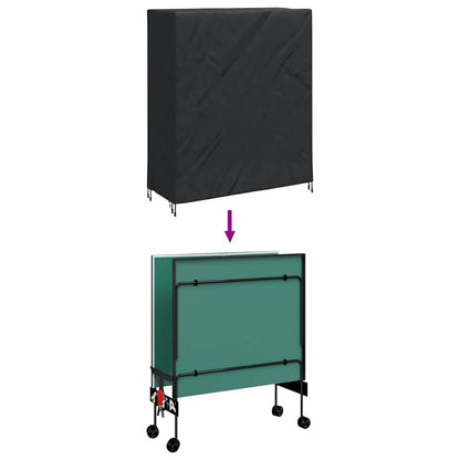 Pingpong Table Cover Plain Black 165 x 70 x 185 cm Fabric