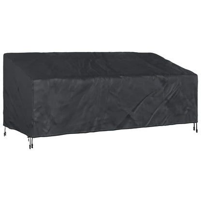 Garden Bench Cover Black 200 x 100 x 89 cm 420D oxford fabric