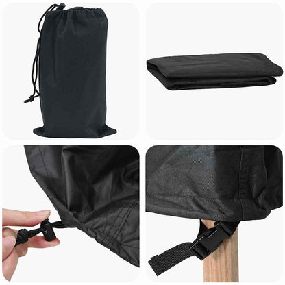 Garden Bench Cover Black 200 x 100 x 89 cm 600D oxford fabric