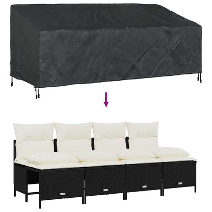 Garden Bench Cover Black 200 x 100 x 89 cm 600D oxford fabric