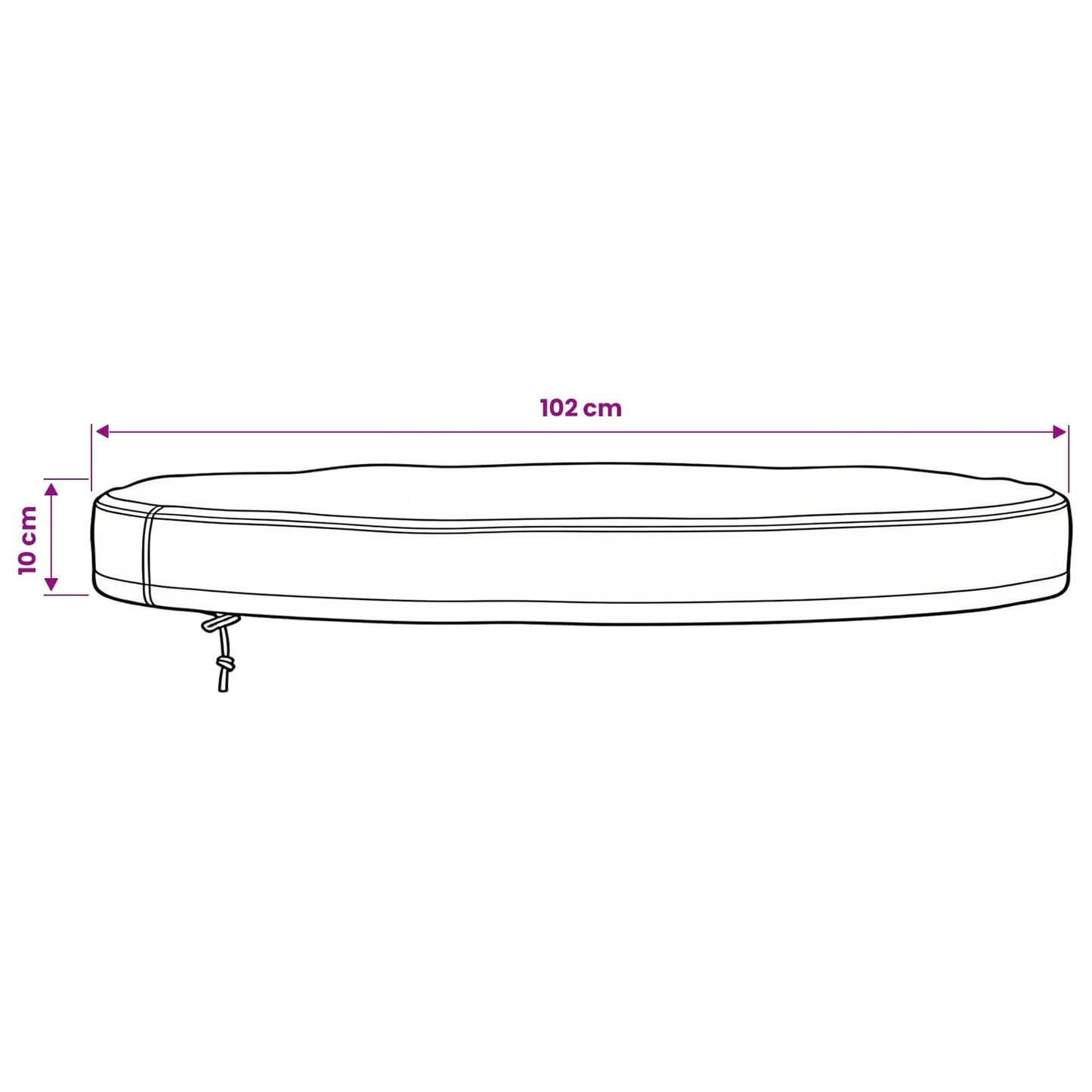 Outdoor Table Cover Black 102 x 102 x 10 cm 210D Oxford Fbric