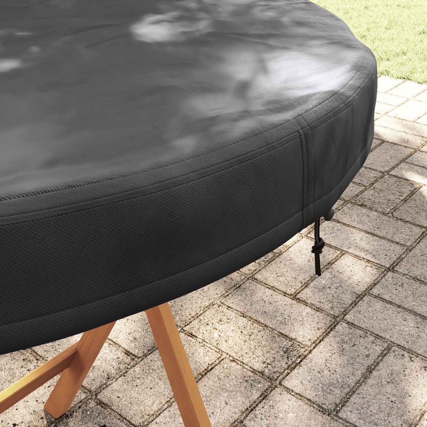 Outdoor Table Cover Black 102 x 102 x 10 cm 420D Oxford Fbric