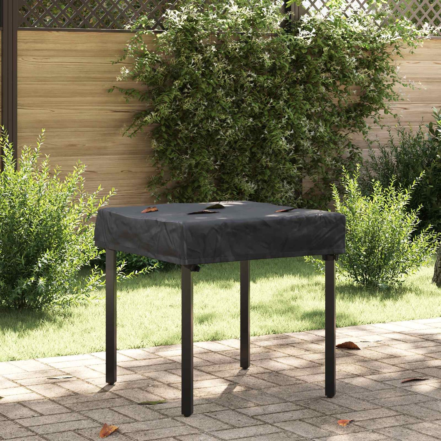 Table Cover Plain Black 62 x 62 x 15 cm Fabric