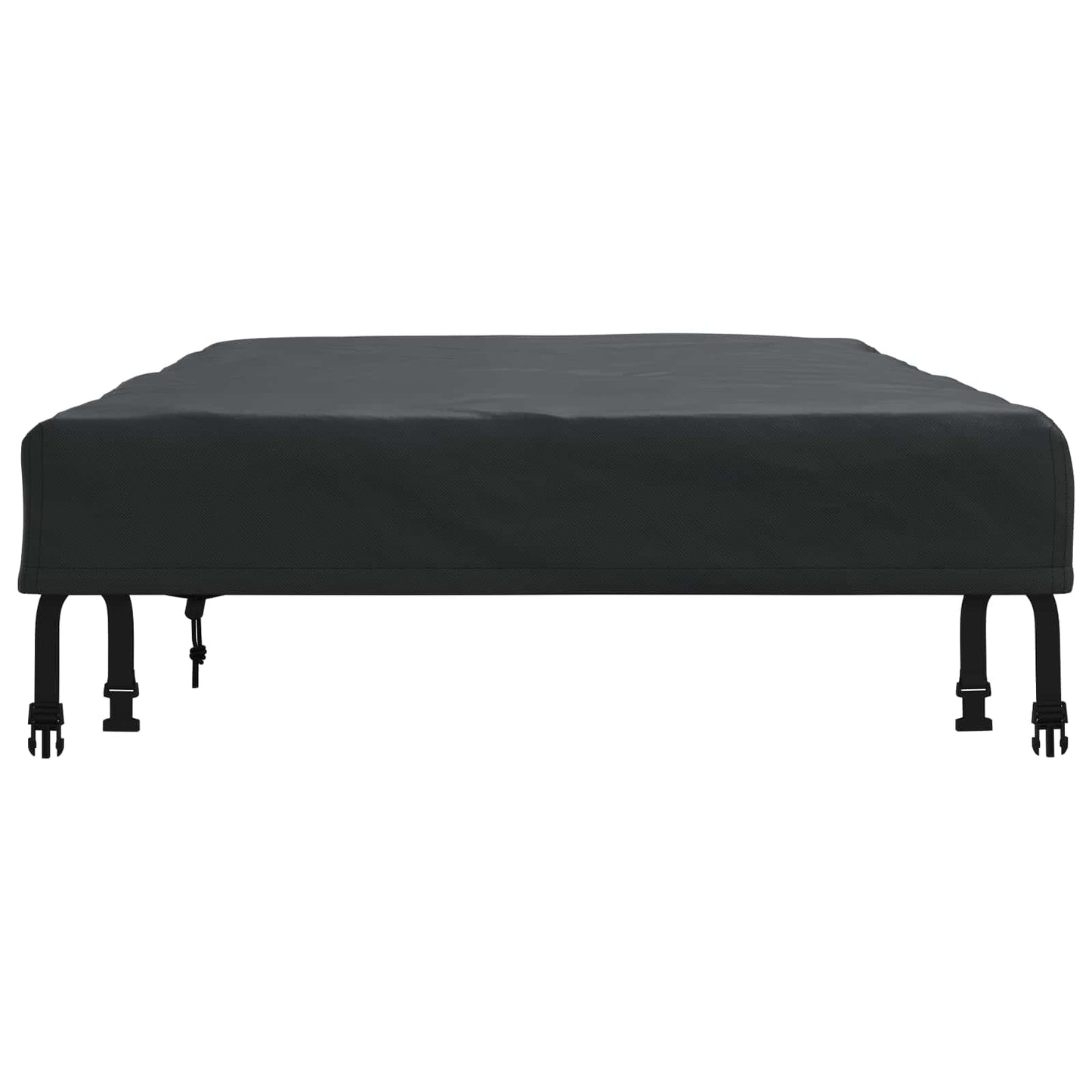 Table Cover Plain Black 122 x 72 x 15 cm Fabric