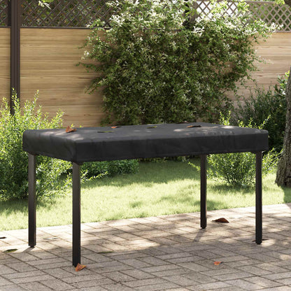 Table Cover Plain Black 152 x 92 x 15 cm Fabric