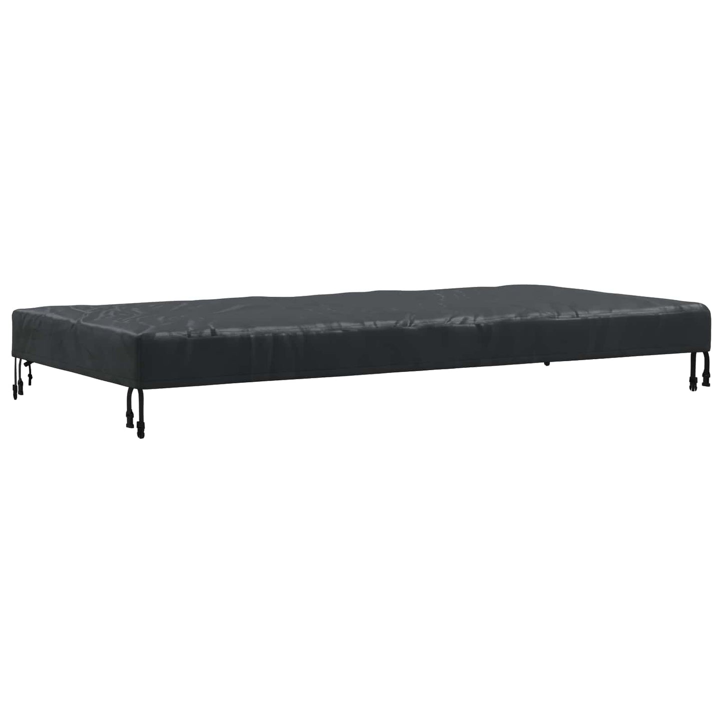 Table Cover Plain Black 82 x 182 x 15 cm Fabric