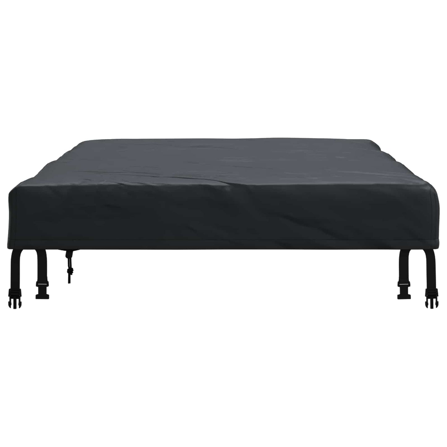 Table Cover Plain Black 82 x 182 x 15 cm Fabric