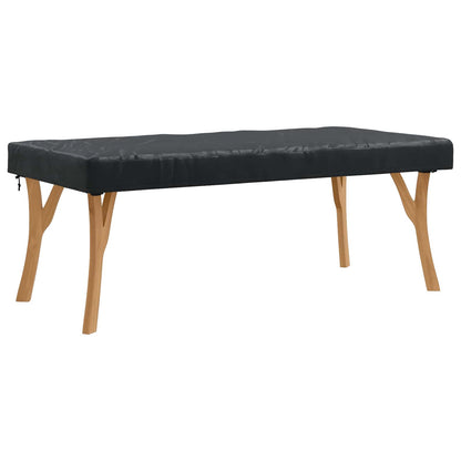Table Cover Plain Black 182 x 102 x 15 cm Fabric