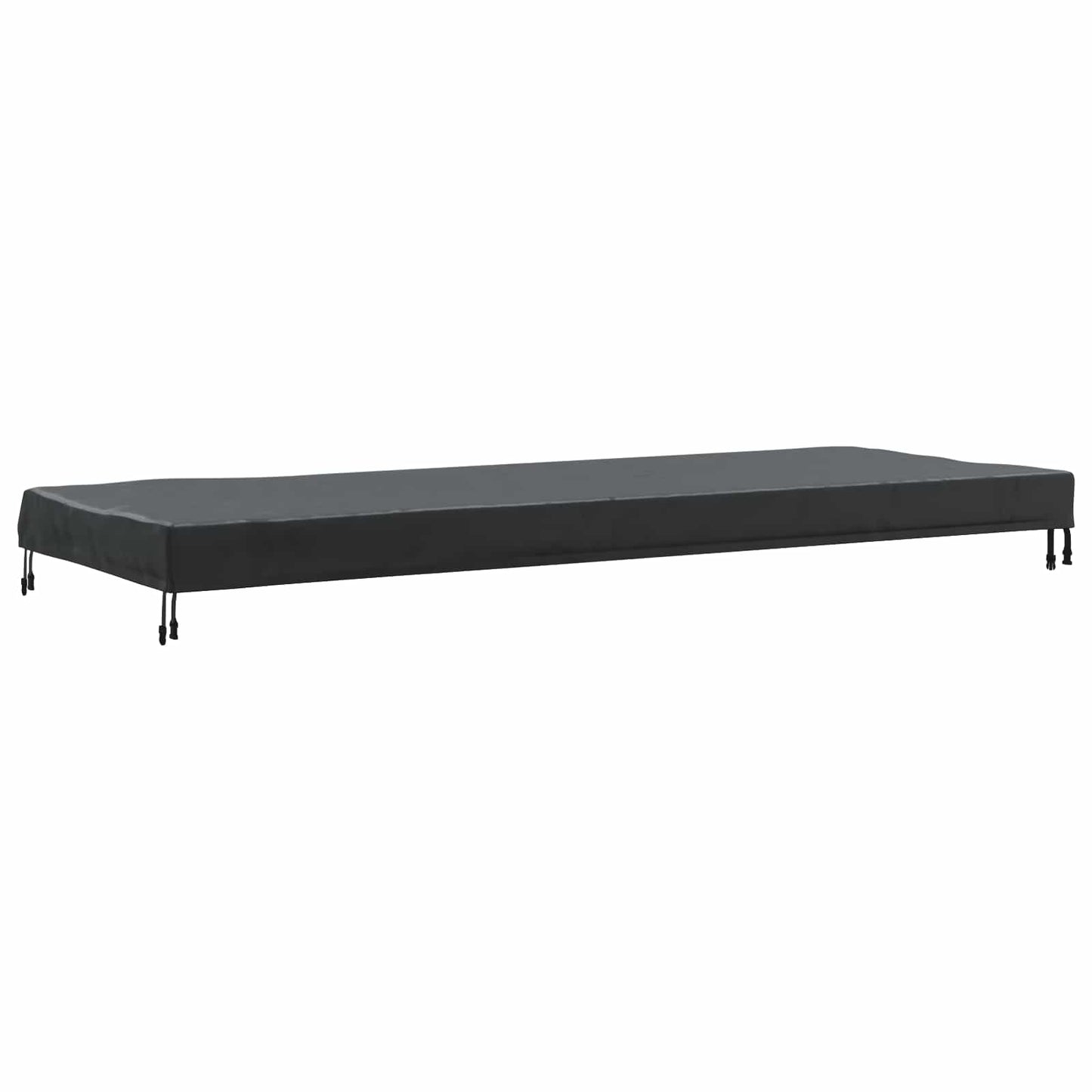 Table Cover Plain Black 242 x 102 x 15 cm Fabric
