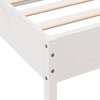 Bed Frame without Mattress White 200x200 cm Solid Wood Pine