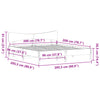 Bed Frame without Mattress White 200x200 cm Solid Wood Pine