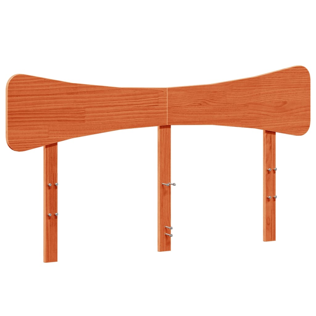 Bed Frame without Mattress Wax Brown 140x200 cm Solid Wood Pine