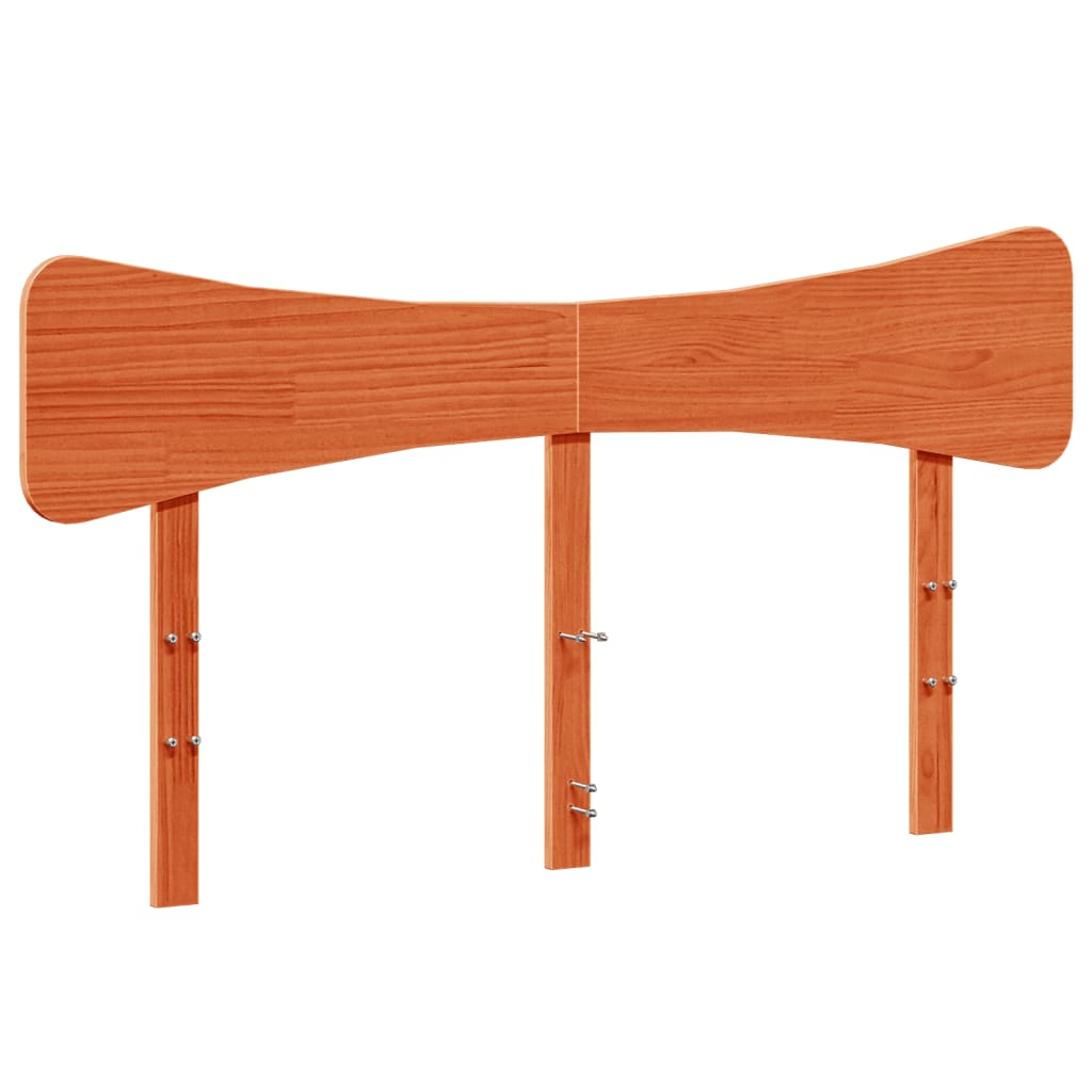 Bed Frame without Mattress Wax Brown 120x200 cm Solid Wood Pine