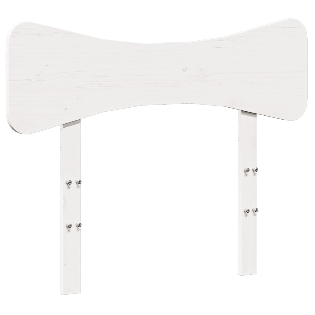 Bed Frame without Mattress White 100x200 cm Solid Wood Pine