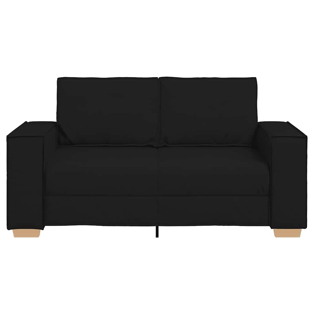 2-Seater Sofa Black 63.0"x30.7"x33.1" Fabric