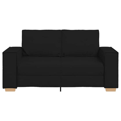 2-Seater Sofa Black 63.0"x30.7"x33.1" Fabric