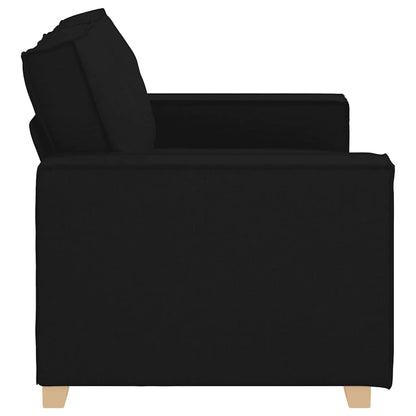 2-Seater Sofa Black 63.0"x30.7"x33.1" Fabric