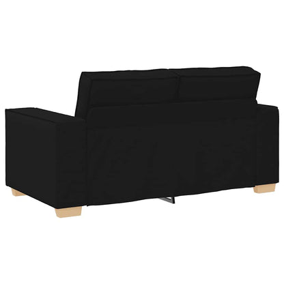 2-Seater Sofa Black 63.0"x30.7"x33.1" Fabric
