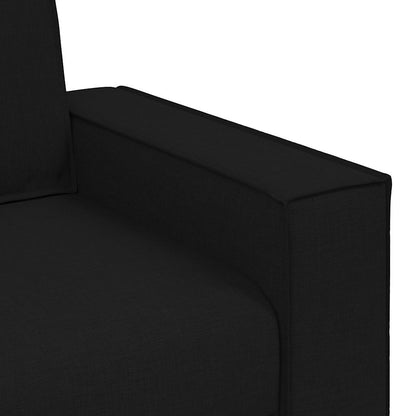 2-Seater Sofa Black 63.0"x30.7"x33.1" Fabric