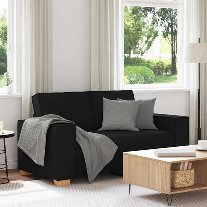 2-Seater Sofa Black 63.0"x30.7"x33.1" Fabric