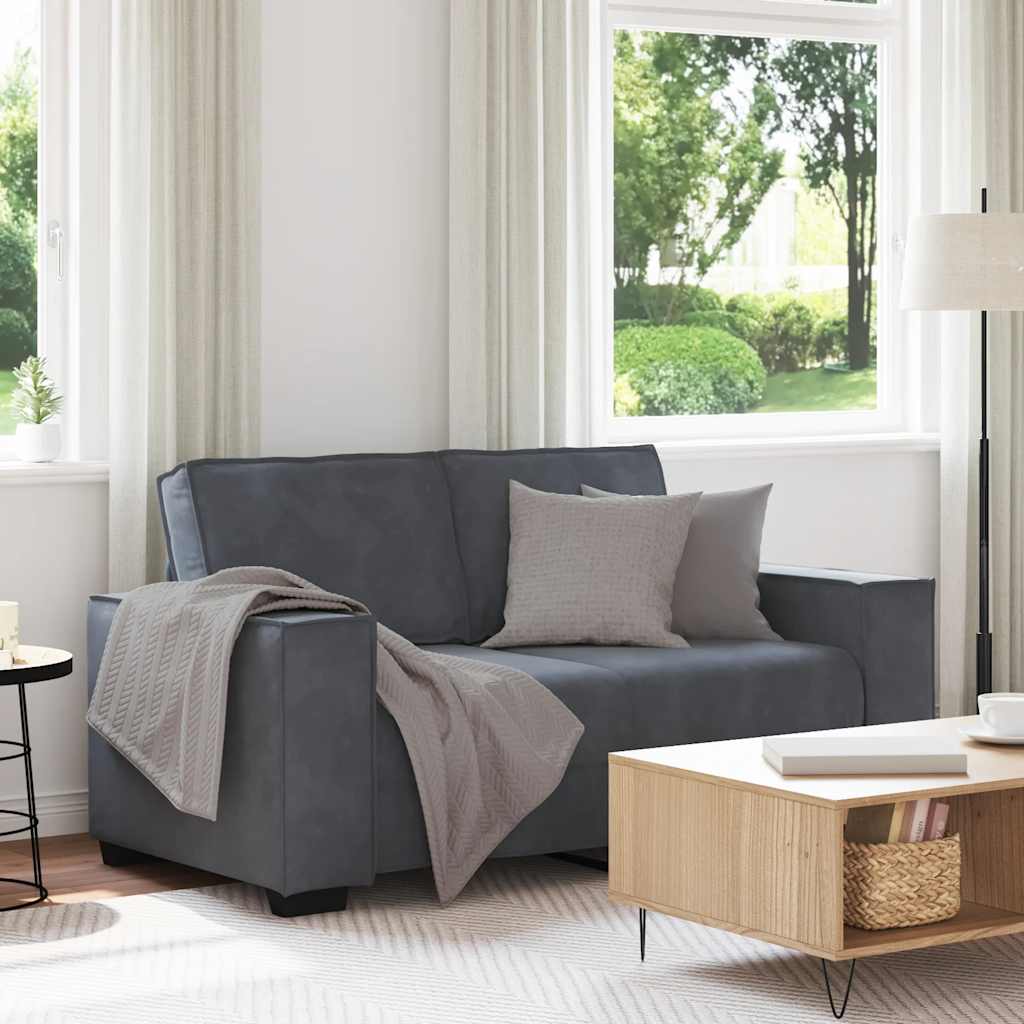 2-Seater Sofa Dark Grey Velvet 47.2 in width Durable